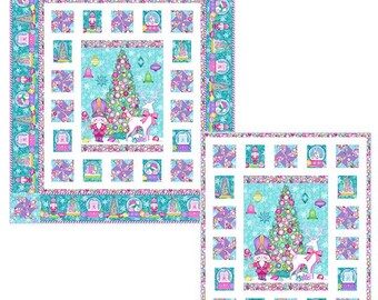 Ein kleines verdrehtes Weihnachts-Quilt-Muster