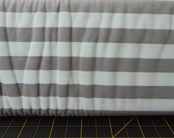 Riley Blake. 1" Stripe KNIT Gray 58 inch wide