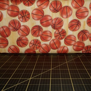 Slam Dunk Fat Quarter Bundle 7 Piece Basketball Themed FQ Bundle 100% cotton woven image 9