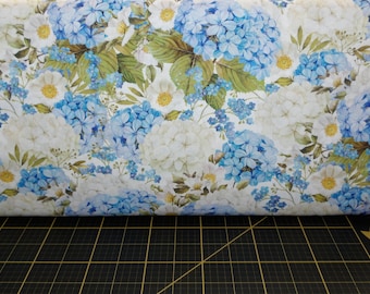 In the Beginning. Periwinkle Spring. Packed Floral Periwinkle DIGITALLY PRINTED