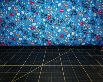 Kanvas. Wij waarderen u. Zorgbenodigdheden blauw