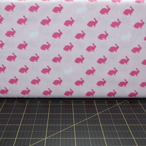 Riley Blake. Wonderland. Rabbits Pink - Easter Fabric / Spring Fabric