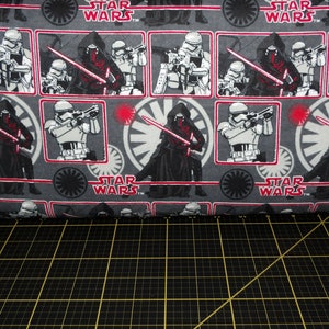 Camelot Fabrics. Star Wars The Force Awakens Villains in Squares FLANNEL