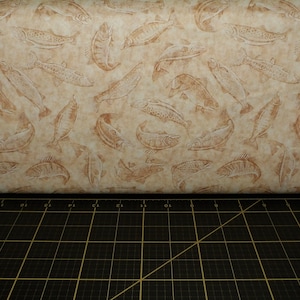 QT Fabrics. Fish Tales. Fish Blender Tan