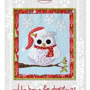 Owl Be Home for Christmas Pattern - Miniature Winter Owl Quilt Pattern Designed by Cherry Blossom for Benartex