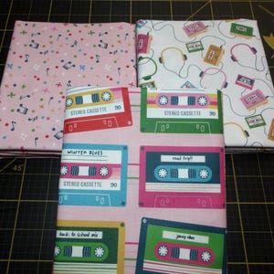 Press Play 3 Yard Quilt Kit - 3 Piece Paintbrush Studios 90s Music, Retro Cassettes Cassette Players, Boom Boxes, and Walkmans Quilt Kit