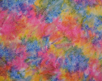 Sew Batik. Pinpoint Petal. Rainbow RAYON BATIK