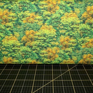 QT Fabrics. Brookside Lodge. Leaves Green