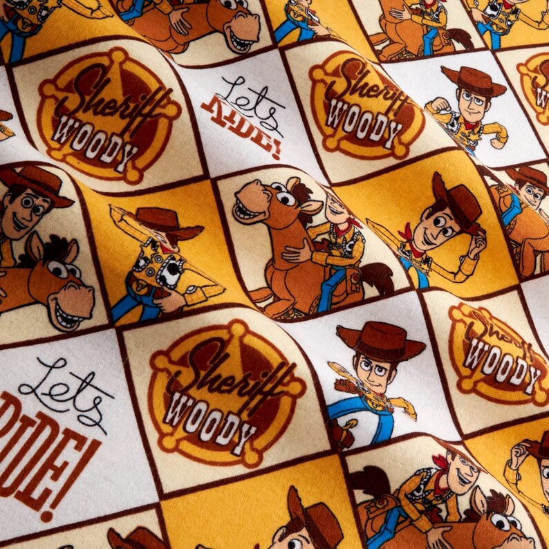 Disney Toy Story 4 Sheriff Woody Multi FLANNEL Choose Your Cut BTY Camelot Fabrics