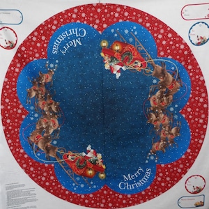 Northcott. &#39;Twas The Night Before Christmas. Tree Skirt Panel 1.25yd DIGITAL PRINT