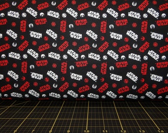 Camelot Fabrics. Star Wars. Tossed Icons Black