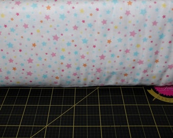 Cosmo. Summer Garden Double Gauze Pink Stars 43/44 inches wide