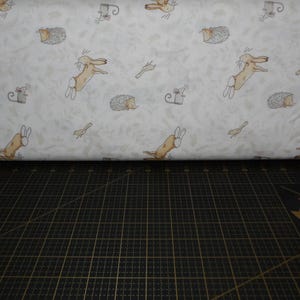 Clothworks. GHMILY 2024. Forest Friends White - Guess How Much I Love You Fabric