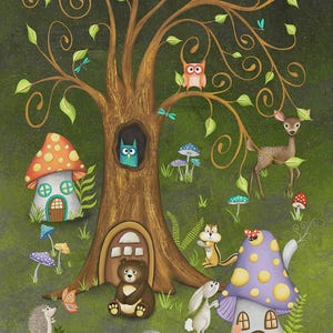 Windham Fabrics. Enchanted Woods. Enchanted Woods Panel 2/3yd Forest