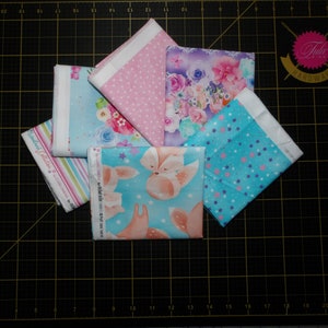 Night Fox Nursery Fat Quarter Bundle - 6 Piece Michael Miller Wondrous Woodland Fox Floral FQ Bundle - 100% cotton woven