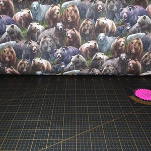 Oasis Fabrics. Wilderness. Bears Multi DIGITAL PRINT