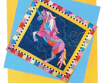 Fantasia Applique Unicorn Pattern by Barbara J. Jones for BJ Designs - price includes shipping