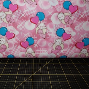 Sykel Enterprises. Bananya. Bananya Balloons Pink - Choose your cut of fabric
