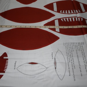 Blank Quilting. Touchdown. Football Pillow & Ball Panel 2/3 yd