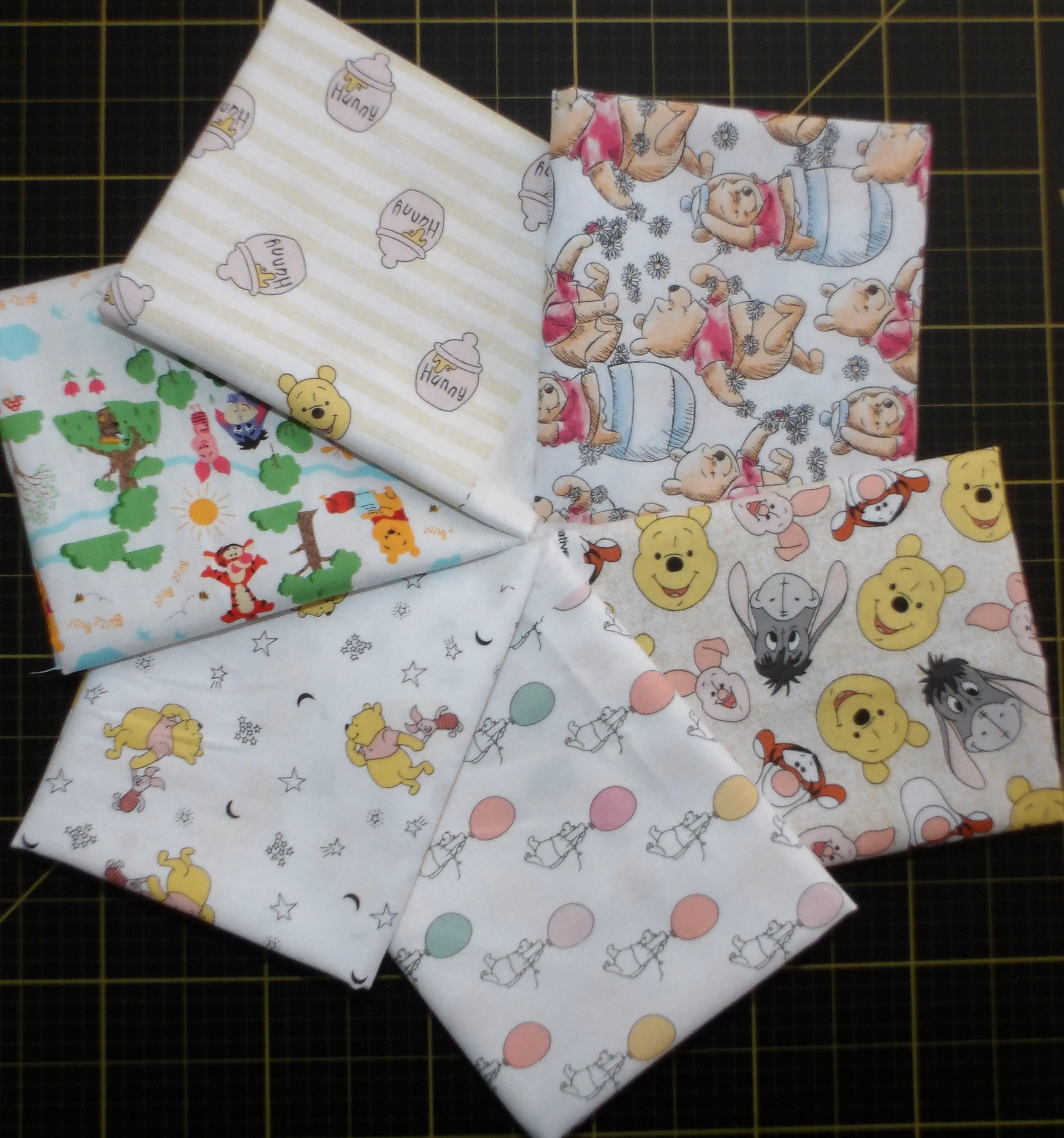 Springs Creative - Winnie The Pooh and Balloon Friends - Authentic Disney  Licensed Fabric - Cotton Quilting 1 1/3 Yard piece