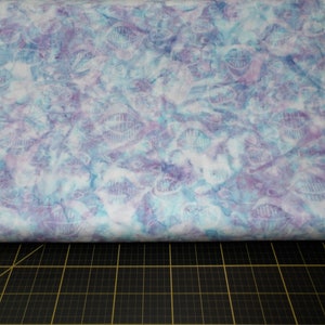 Banyan Batiks. Mod Graphics. Aqua Violet. Watercolor Medallions Batik