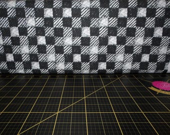 Windham Fabrics. Merry & Mod. Coperta a quadri color carbone STAMPATA DIGITALMENTE - Tessuto a quadri Buffalo Plaid