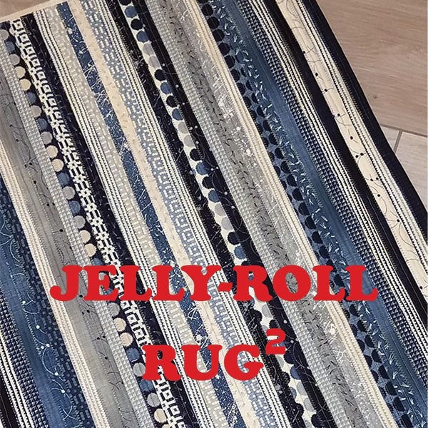 Jelly Roll Rug 2 Pattern - price includes shipping - batting option extra