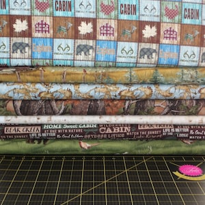 RealTree ハンティング ファット クォーター バンドル - ハンティングとカモフラージュをテーマにした 7 ピースの FQ バンドル - 綿 100%