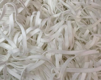 1/4 inch Latex Free Flat White Elastic - Sold in ten yd increments only