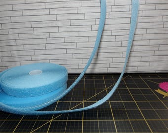 Light Blue Hook & Loop Tape 3/4 inch - Made in France - Sew In Style Hook and Loop Tape