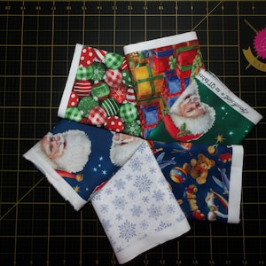 Up On the Housetop Fat Quarter Bundle - 6 Piece Vintage Santa and Toys Christmas FQ Set - 100% Cotton