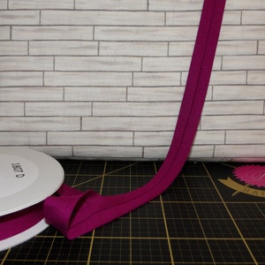 Jersey Knit Bias Tape, 20mm - Wine 1807-99 - Made in France