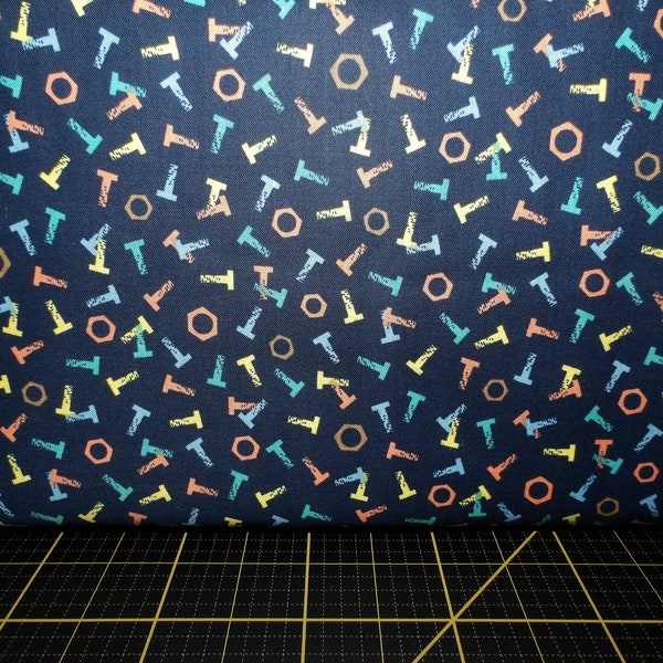Nuts Bolts Fabric Etsy