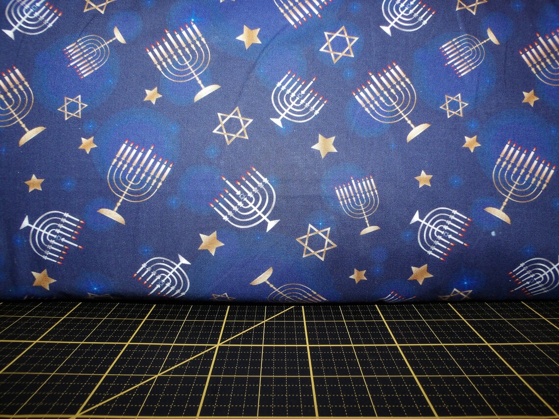 Kanvas. Festival of Lights. Menorahs and Stars Navy DIGITAL - Etsy