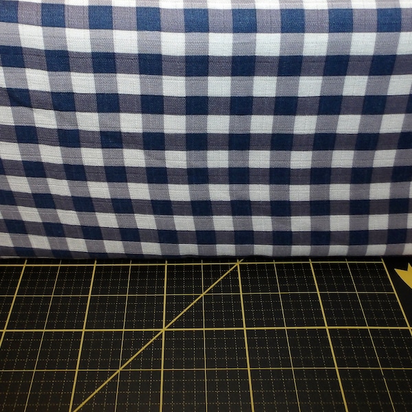 Riley Blake. Gingham Navy DOUBLE GAUZE 55/56" wide