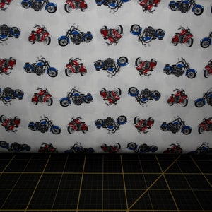 Robert Kaufman. Let&#39;s Go 2. Motorcycles White
