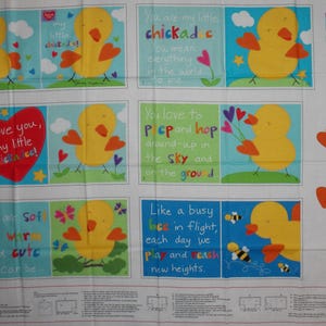 Studio E. Huggable & Lovable Books. My Little Chickadee Panel Full Yard