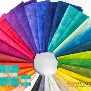 Northcott. Canvas Chips 5 inch squares 42 pcs
