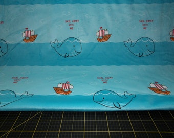 Michael Miller. Ready, Set, Sail MINKY Blue - 58/60 inches wide