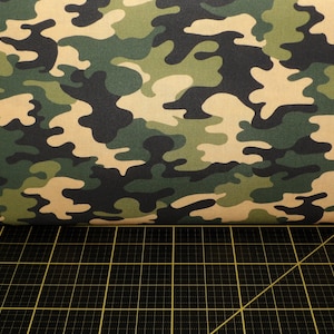 Robert Kaufman. Traditional Camo Green DIGITALLY PRINTED