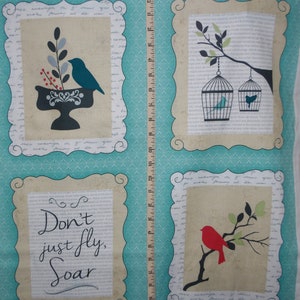 Studio E. Songbird Panel, 2/3 Yard Quilting Panel