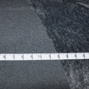 Stof France. Sweater Knit Anthracite 63 inch - Minky Backed Sweater Knit Fabric