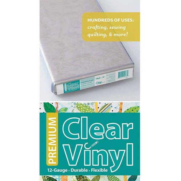 Premium Clear Vinyl - NON fusible - use for id card holders, wallets with an ID slot, and more ***18" wide