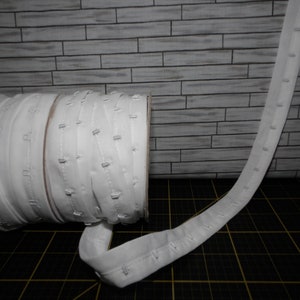 Hook and Eye Tape - White - Bra Closure by the yard