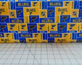 Sykel Enterprises. NHL Hockey Saint Louis Blues Small Scale Box Allover - BTY - Choose Your Cut in the drop down menu