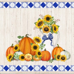 Northcott. Autumn Gathering. Harvest Panel 2/3 yd DIGITALLY PRINTED