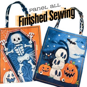 Henry Glass. Welcome Foolish Mortals. Treat Bag Panel Full Yard Glow in the Dark