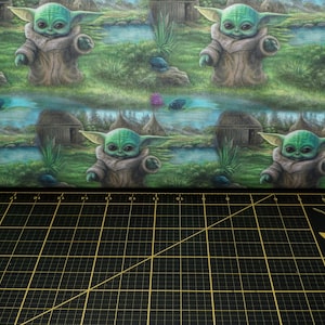 FINAL YARD - David Textiles. The Mandalorian. The Child Allover Digital Print