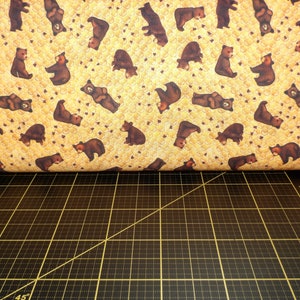 QT Fabrics. Sweet As Honey. Bear and Honeycomb Toss