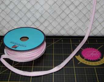 Twisted Cord Piping with Lip - Baby Pink - 100% Polyester French Piping by the yard